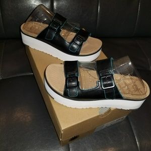 Ugg sandals I have wore these , not new anymore but still look good!